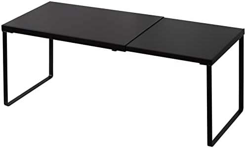 Nxconsu Expandable Cabinet Shelf, Shelf Riser for Cabinets, 8.26" Black by Nxconsu