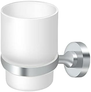 Deltana Zinc Toothbrush Holder w Glass - BBN Series (Set of 10) (Chrome) by Deltana