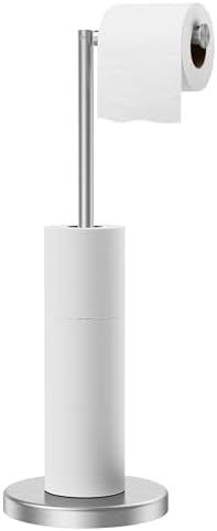 FORIOUS Toilet Paper Holder Stand with Storage for 4 Rolls, Brushed Nickel by FORIOUS