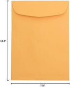 JAM PAPER 7 1/2 x 10 1/2 Open End Catalog Envelopes - Brown Kraft Manila - Bulk 500/Box - Image 3