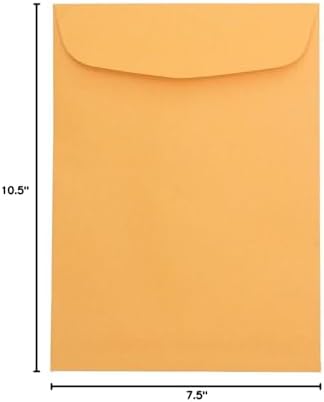JAM PAPER 7 1/2 x 10 1/2 Open End Catalog Envelopes - Brown Kraft Manila - Bulk 500/Box - Image 3