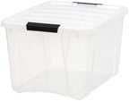 IRIS USA 40 Qt Storage Bins with Lids, 6 Pack, Clear/White - Image 6