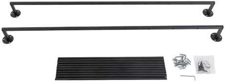 Wall Mounted Scarf Rack, 10 Tiers Metal Ribbon Display Rack, Silk Hijab Hanger Storage Organizer, Multifunctional Belts Towel Holder for Accessory Store, Bathroom, Gift Store, Flower Shop (Black) - Image 6