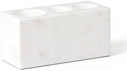 Accessory Set Marble Toothbrush Holder White (White) by AUSAULAC
