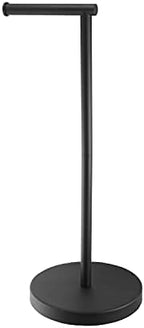 Toilet Paper Holder Stand SUS304 Stainless Steel Freestanding Toilet Wipes Dispenser Modern Bathroom Storage Floor Free Standing Toilet Tissue Roll Holder, Matte Black Finish by RODDEX