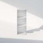 Furinno Reed Corner Shelf, 3-Tier Corner Bookshelf, Book Shelf, Corner Shelves, Storage Rack, for Organization and Storage, Home Office, Living Room, White - Image 5