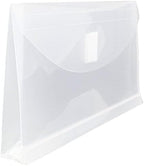 JAM PAPER Plastic Expansion Envelopes with Hook & Loop Closure - #10 Booklet Wallet - 5 1/4 x 10 with 1 Inch Expansion - Clear - 12/Pack (Pack of 2) - Image 3