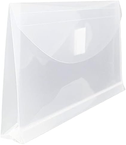 JAM PAPER Plastic Expansion Envelopes with Hook & Loop Closure - #10 Booklet Wallet - 5 1/4 x 10 with 1 Inch Expansion - Clear - 12/Pack (Pack of 2) - Image 3