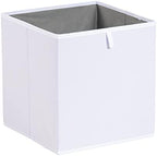 Amazon Basics Collapsible Cube Storage Organizer Bins, Closet Organizer Baskets for Shelves, Space-Saving, White, 13" x 15" x 13", 6-Pack - Image 3