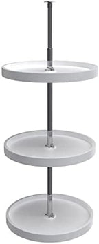 Rev-A-Shelf 18 Inch 3 Tier Full Circle Lazy Susan for H Corner Kitchen Cabinets, Large Plastic Home Storage Rotating Shelves, White, 6013-18-11-526 by Rev-A-Shelf