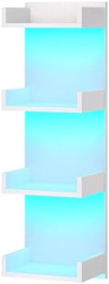 HOOBRO Floating Wall Shelves with LED Lights, Floating Shelf Wall Mounted by HOOBRO