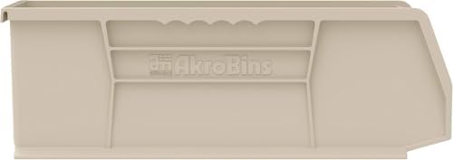 Akro-Mils 30234 AkroBins Plastic Storage Bins, 15"x5"x5", Stone, 12-Pack - Image 4