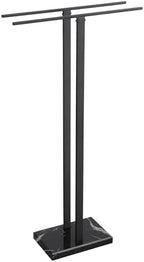 KES 37" Freestanding Towel Rack, Heavy Black Marble Base, Stainless Steel by KES
