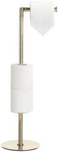 Free Standing Toilet Paper Holder, Stainless Steel Freestanding Toilet Paper Stand Gold by KLDKLD