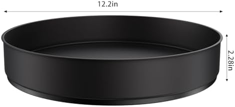 VAEHOLD Lazy Susan Stainless Steel Black Spice Rack Turntable for Pantry Cabinet - Decorative Trays Storage Containers Organizer for Kitchen Cabinet, Snacks, Bathroom (12 inches) - Image 2