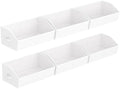 Homsorout Storage Bins for Shelves - Large Trapezoid Closet Shelf Organizer, Fabric Organization Bins with Handles, Storage Baskets for Clothes, Towel, Purse, 6 Pack, White by Homsorout