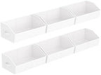 Homsorout Storage Bins for Shelves - Large Trapezoid Closet Shelf Organizer, Fabric Organization Bins with Handles, Storage Baskets for Clothes, Towel, Purse, 6 Pack, White by Homsorout