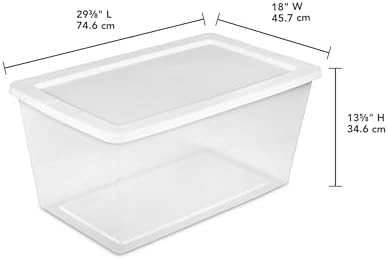 Clear Storage Bins with Lids, 90 Qt 2-Pack Stackable Plastic Totes - Image 6