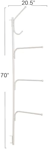 Household Essentials Hinge-It Clutterbuster Valet Family Towel Bar, White - Image 2