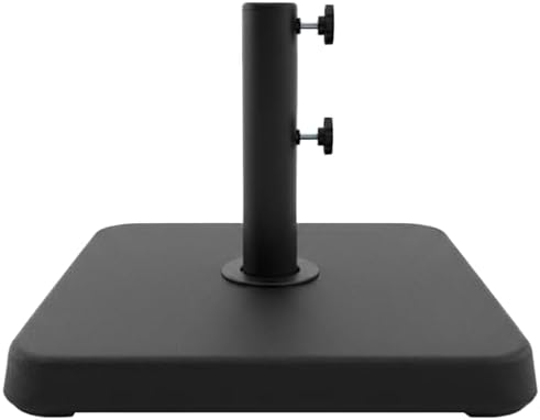 T&Jero 38 lb Square Heavy Duty Patio Market Table Umbrella Base Stand Weight Pre-Filled for Outdoor, Black by TJero