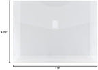 JAM PAPER Plastic Expansion Envelopes w/Hook & Loop Closure - Letter Booklet - 9 3/4 x 13 with 2 Inch Expansion - Clear - 12/Pack - Image 5