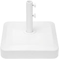 Best Choice Products 55lb Fillable Umbrella Base Stand, Plastic Patio Umbrella Stand with Pole Holder, Adjustment Knob for Outdoor, Lawn, Deck, Asscher Design - White by BestChoiceProducts