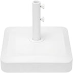 Best Choice Products 55lb Fillable Umbrella Base Stand, Plastic Patio Umbrella Stand with Pole Holder, Adjustment Knob for Outdoor, Lawn, Deck, Asscher Design - White by BestChoiceProducts