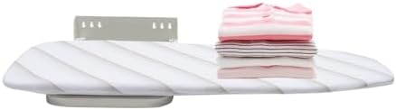 Wall Mounted Ironing Board, 37.4 x 7.55 Inch Foldable Heavy Duty Ironing Board, Removable Clothing Rack with Thickened Support Bar, Ironing Stand for Home, Laundry, Tailor, Clothing Store by Unknown