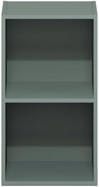 Furinno PASIR Book Shelf, 2-Tier Modern Bookshelf, Open Shelves Bookcase 9 x 12 x 21, Easy Assembly, for Living Room, Bedroom, Home Office, Sage Green - Image 6