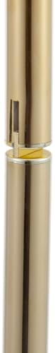 MyGift Modern Brass Tone Metallic Plated Floor Standing Toilet Paper Holder Stand with Roll Reserve Storage Holder, Elegant Freestanding Bathroom Toilet Tissue Dispenser - Image 4