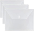 JAM PAPER Plastic Envelopes with Hook & Loop Closure - Letter Booklet - 9 3/4 x 13 - Clear - 12/Pack (Pack of 3) by JAMPaper