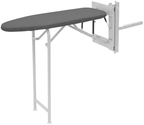 Pull-Out Ironing Board, Foldable Ironing Board with Grey Cover, Wardrobe Mount Ironing Boards for Small Spaces, Home, Laundry Room, Space-Saving by Genseino
