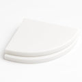 9 Inch Super White Engineered Marble Corner Shower Shelf Bathroom Caddy, Wall Mounted Shower Shelf, Classic Flatback Design (2) by ThresholdShop