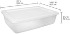 (2 pack) 28 Quart Clear Storage Bin with Lid, Under Bed Storage Container, Low-Profile Stackable Plastic Bin for Clothes, Towels - Image 4
