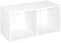 ClosetMaid Cubeicals 2 Cube Storage Shelf Organizer Bookshelf, Stackable or Hanging Wall Mount, Easy Assembly, White Wood Finish by Unknown