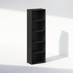 Furinno Reed Closet Organizers and Storage, 5-Tier Closet Organizer, Open Shelf Closet Storage, for Wardrobe, Bedroom, Living Room, Blackwood - Image 3