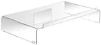 Kantek Acrylic Computer Monitor Stand with Keyboard Storage, Holds up to 50 Pounds, 21.25" x 11.9" x 3.4", Clear by Kantek