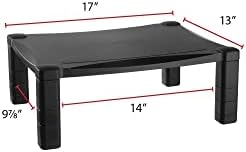 Kantek Single-Level Monitor Stand, 17" X 13.25" X 3" To 6.5", Black, Supports 50 Lbs - Image 3