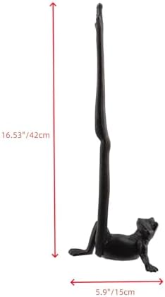 Bitray Frog Cast Iron Paper Towel Holder Toilet Stand 16.5" Cute for Kitche - Image 2