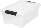 IRIS USA 13 Qt Storage Bins with Lids, 6 Pack, Clear/White - Image 6