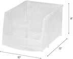 IRIS USA 4-Pack, X Large Plastic Stackable Storage Bin Organizer, Clear - Image 2