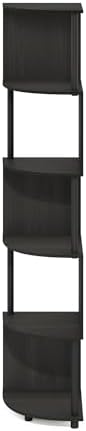 Furinno ECON Corner Shelf, 5-Tier Corner Book Shelf, Zigzag Storage Shelves, Display Rack, Bookshelf, for Organization and Storage, Living Room, Home Office, Espresso - Image 7