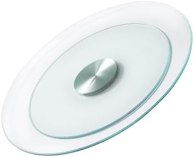 VEVOR 20 in Glass Lazy Susan Turntable, 360° Rotation Round Clear Tabletop Rotating Tray, Tempered Glass Dining Table Centerpiece, Smooth and Silent Spin, for Family Gatherings, Banquets & Weddings by VEVOR