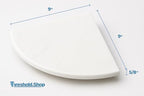 9 Inch Super White Engineered Marble Corner Shower Shelf Bathroom Caddy, Wall Mounted Shower Shelf, Classic Flatback Design (1) - Image 3