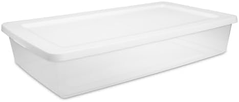 2Pack 41 Qt Clear Underbed Storage Bin, Medium Plastic Container,Snap Lid - Image 2