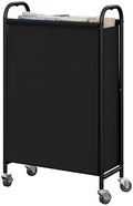 GRANNY SAYS Laundry Hamper, Slim Basket with Wheels and Handles, Black, 80L by GRANNYSAYS
