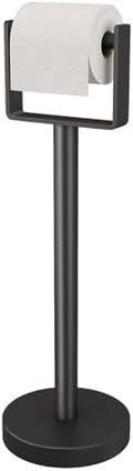 YUMORE Heavy Duty Toilet Paper Holder Stand, Extra-Weighted Base No Tipping by YUMORE