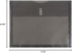 JAM PAPER Plastic Expansion Envelopes with Hook & Loop Closure - Letter Booklet - 9 3/4 x 13 with 1 Inch Expansion - Smoke Gray - 12/Pack - Image 5