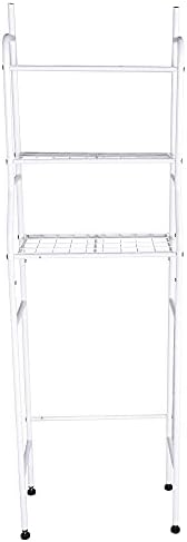 3-Shelf Bathroom Organizer Over Toilet, Space Saver Storage, White - Image 7