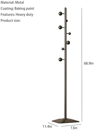 coat rack freestanding,coat rack stand with 7 Hooks and Metal Base for Bags, Hats.Coat Tree Coat Hanger Stand for Home Office Hall Entryway - Image 2